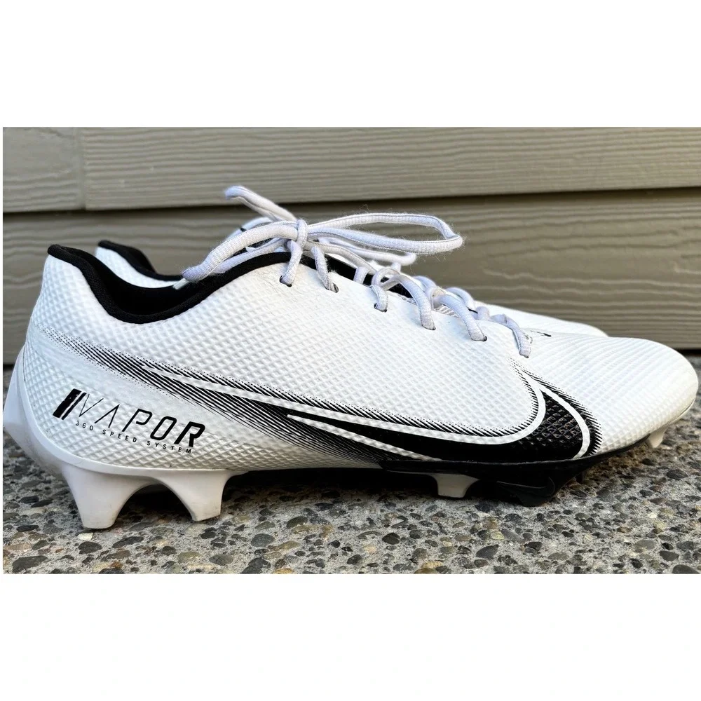 Nike Vapor Edge Speed 360 Mens Football Cleats White Black CD0082-100 Size 12